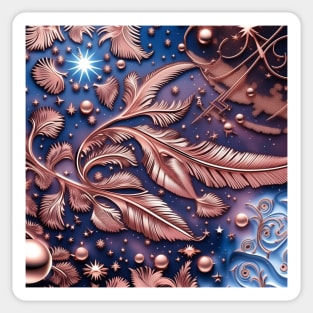 Other Worldly Designs- nebulas, stars, galaxies, planets with feathers Sticker